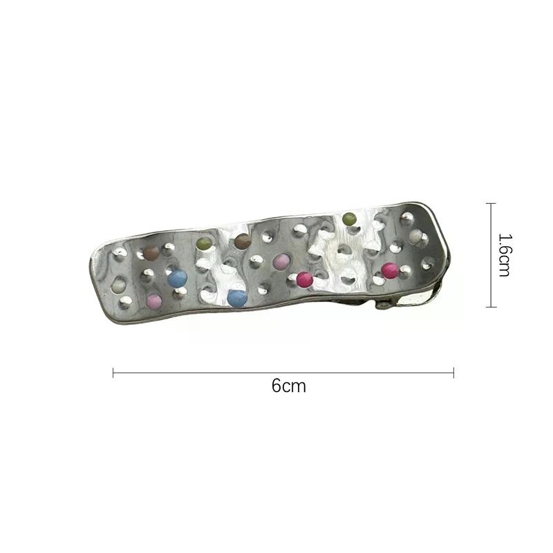 Silvery Y2k Hair Clips For Women Elegant Metal Duckbill Clip Side Bangs Barrettes Girls Hair Accessories