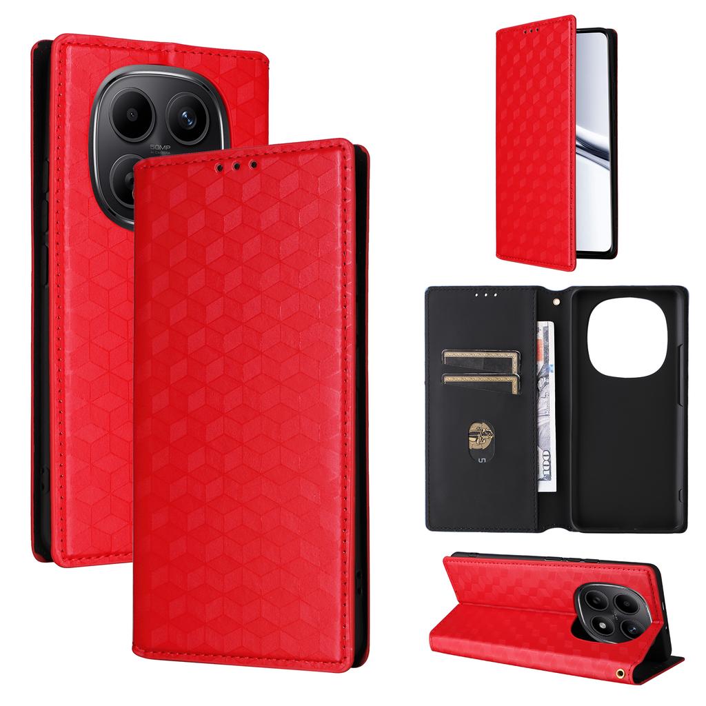 For Xiaomi Poco M8 5G/Redmi Note 15 5G (Global)/Note 15 4G (Global) Case Wallet Rhombus Imprinted Leather Phone Cover