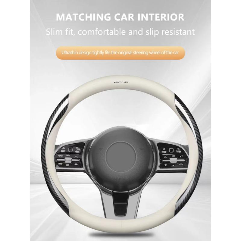 Leather Carbon Fiber Car Steering Wheel Cover Car Accessories For Mercedes Benz AMG W204 W205 W212 W213 W222 x153 W176 W177 Keychain