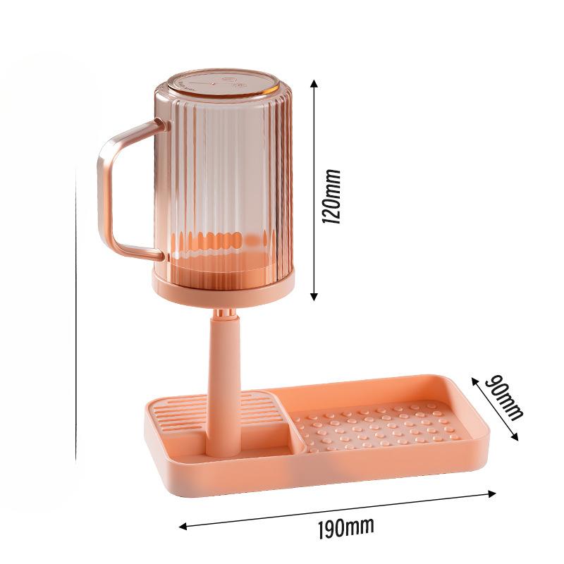 

Toothbrush Rack No Need for Drilling Bathroom Mouthwash Cup Wall-mounted Dental Cup Cylinder Electric Toothbrush Holder рожевий