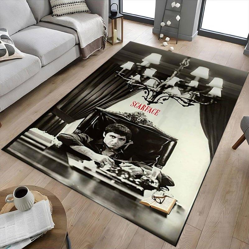 1 Stück Scarface Büroteppich Stuhlunterlage Weich, Bequem, Ganzjahres, Perfekt für Zuhause, Schlafzimmer oder Bürodekoration, Perfektes Geschenk für