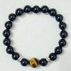 Obsidian Beaded Bracelets for Men 10mm Round Beads Natural Stone Anxiety Stress Relief Bangle Handmade Gemstone Jewelry Gifts