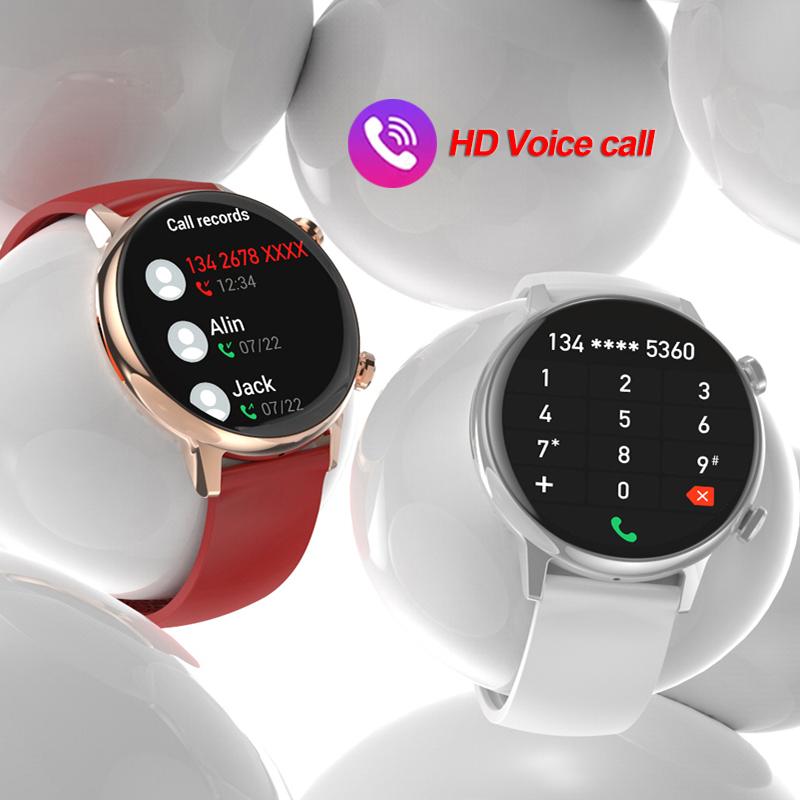 Reloj Inteligente Amoled Mujer Llamada Bleutooth Smartwatch Asistente de Voz Healthtracker Relojes Deportivos Reloj Impermeable Damas