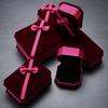 Bowknot Decor Necklace Ring Earrings Show Case Display Storage Jewelry Gift Box