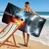 Soccer Art Print Beach Towel, Large Soft Quick Dry Towel for Beach Camping Swimming