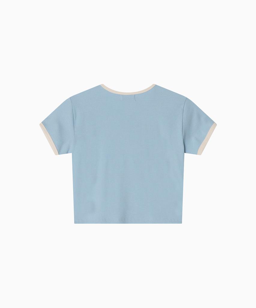 Minasu Mns Span Crop T Shirt_Skyblue