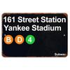 Yankee Stadium Subway Sign Rustic Metal Wall Art Vintage Sports Decor