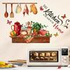 Kitchen Wall Decal Self-Adhesive Tableware Label Sticker for Dining Room Decor