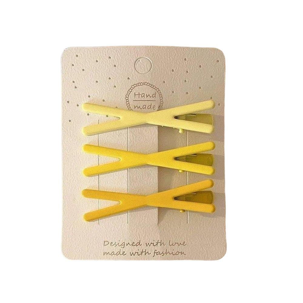 3Pc/Set Cross Hair Clips Geometry Duck Beak Clip Fashion Bang Clip  Hair Styling