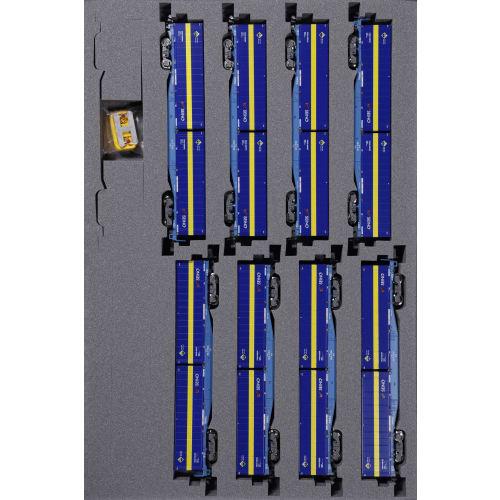 KATO N Gauge Koki 102 + 103 Kangaroo Liner SS60 8-Car Set, Model Railroad Freight Cars, 10-1871