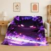 Cute Gengar Pokemon Cartoon Soft Flannel Throw Blanket,Warm Cozy Blanket for Bed,Couch,Sofa,Bedroom,Living Room,Travel,Picnic