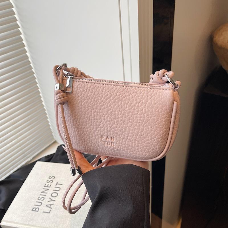Fashion Simple Solid Color Shoulder Armpit Bag Ladies Pu Leather Crossbody Bags Casual Commuting Shoulder Bags
