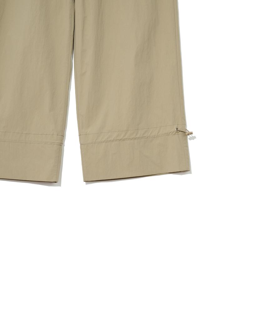 Nontaib Nylon Ankle String Easy Pants (Beige)