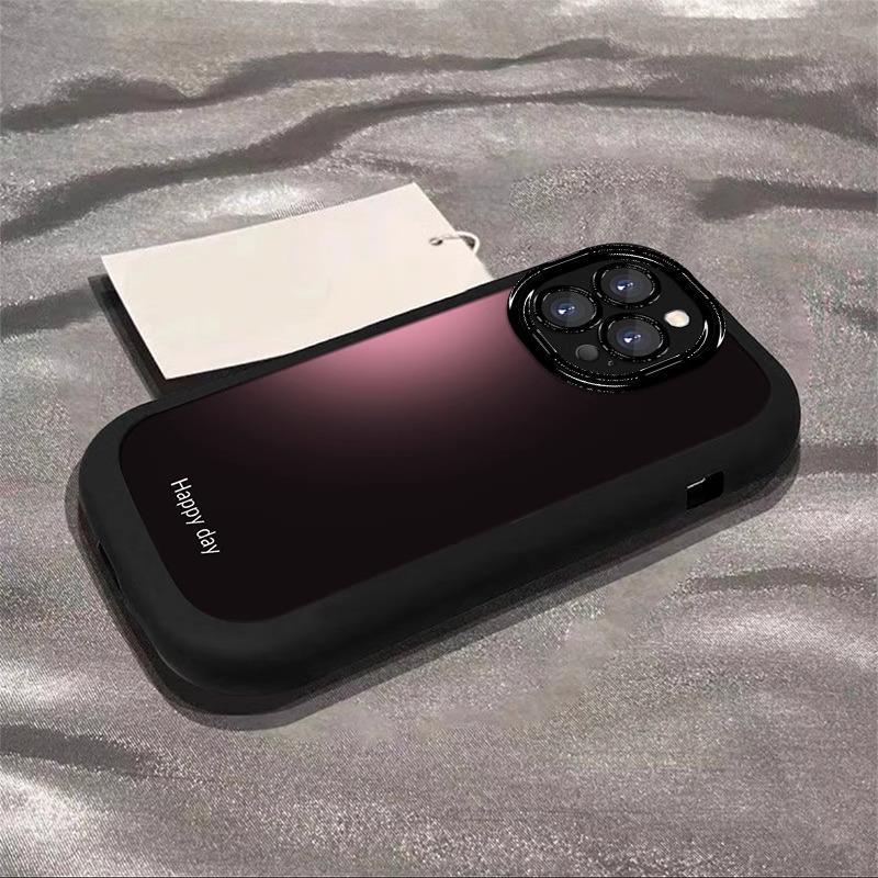 Applicable To Apple 16promax Mobile Phone Case Silicone Puff Shell 15pm High End Sense Gradient Painted IPhone14