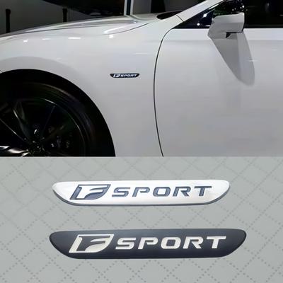 1 Pezzo Logo F SPORT in Metallo 3D Parafango Laterale/Portellone Posteriore/Carrozzeria Auto Emblema Badge Adesivo Accessori Decorazione Auto