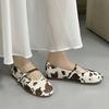 Fashion Round Toe Leopard Mary Jane Shoe Women Elegant Shallow Buckle Ballet Flats Comfort Soft Sole Designer Shoe Zapatos Mujer
