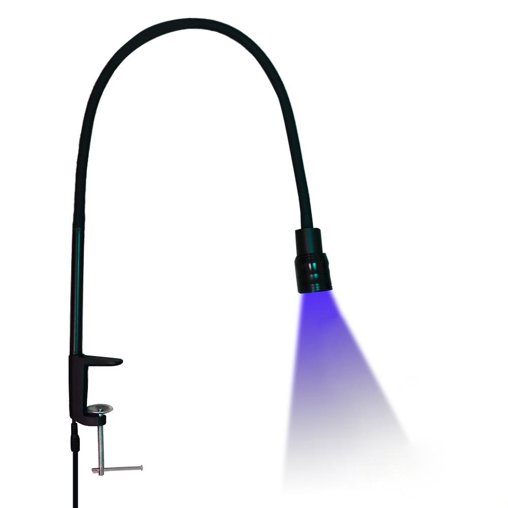 10-W-Tisch-Wimpernlampe mit verstellbarem violettem Licht, UV-Härtungslampe für künstliche Wimpernverlängerungen, LED-Phototherapielampe