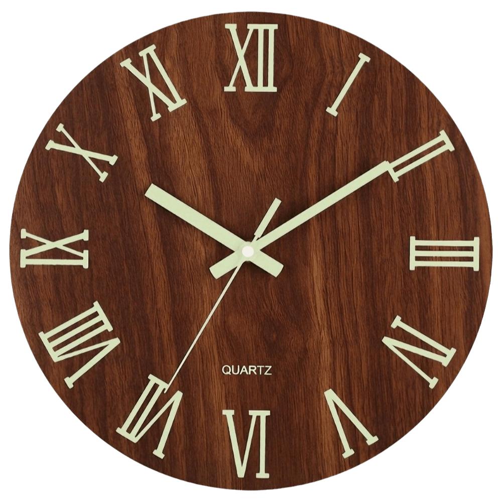 Silent Luminous Wall Clock 8 Inch Quartz Wall Clock Minimalist 3D Wall Clock Office