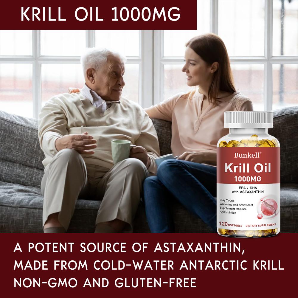 Krillöl, Astaxanthin 1000 mg/Portion, 120 Kapseln Nahrungsergänzungsmittel