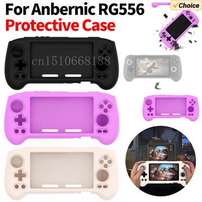 Capa Protetora de Silicone à Prova de Choque Capa Macia Capa Protetora Anti-Arranhões para Console de Jogo Portátil Retrô Anbernic RG556