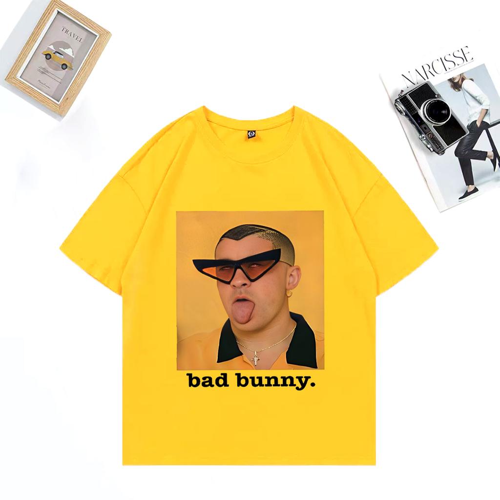 Bad Bunny Street Hip Hop 2025 T-shirt Men Women ' S Funny Vintage T-shirts Cotton Fashion Summer Tops Cool Unisexc Tee Shirt