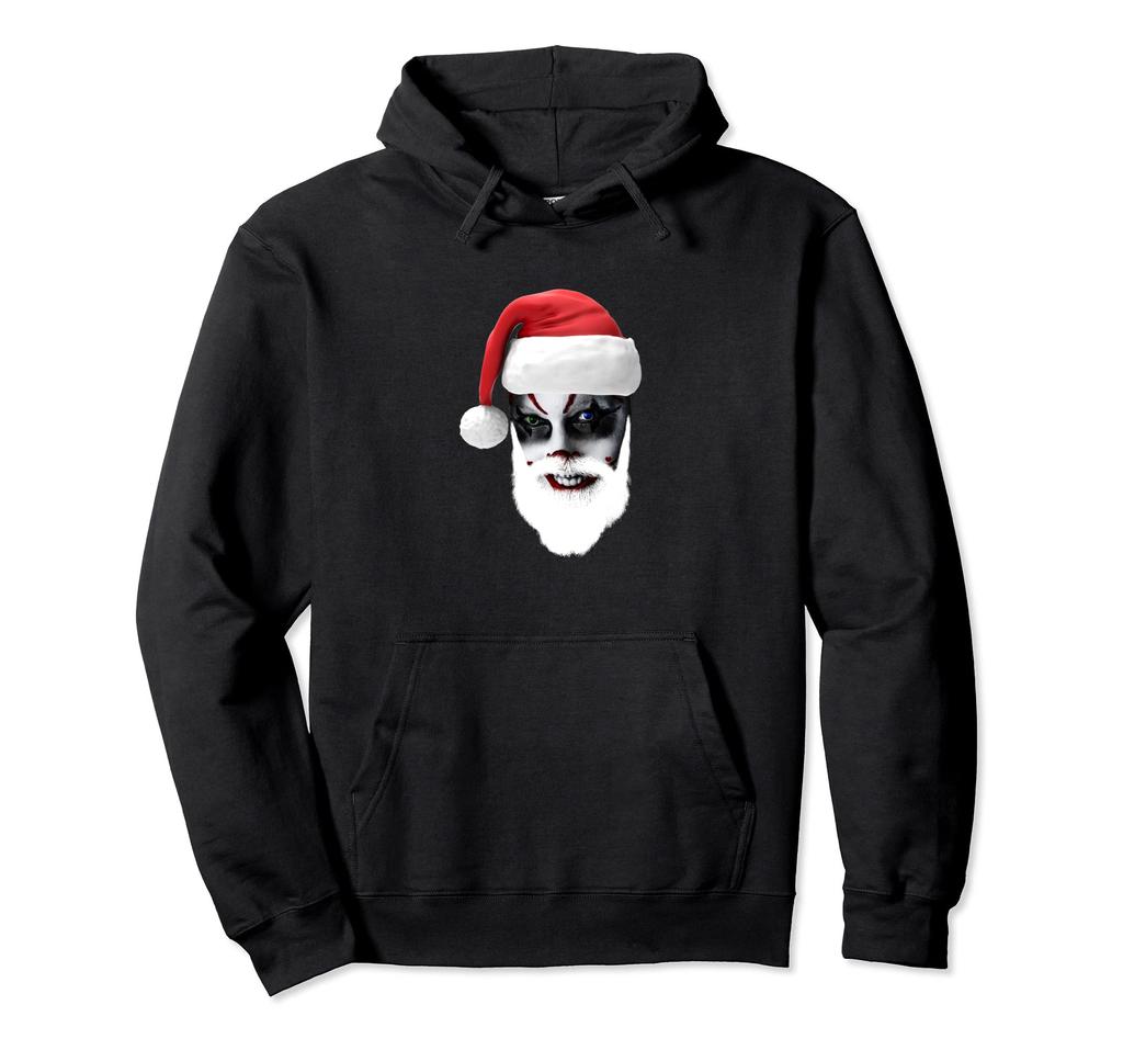 Clown Face Santa Hat Christmas Apparel Skeleton Gear Hoodie