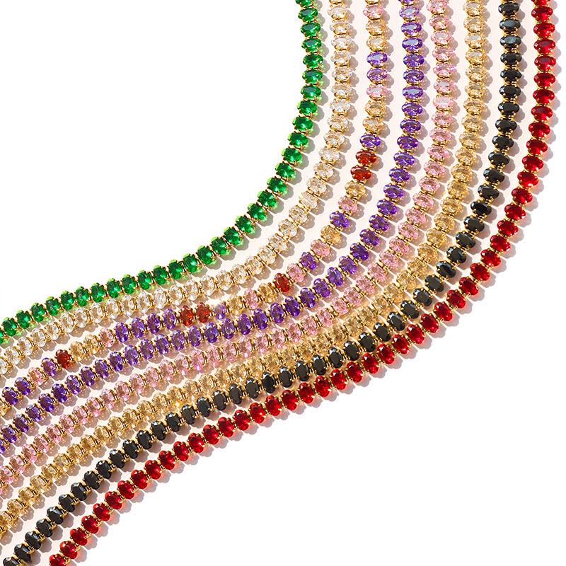 Elegant Noble Lady Necklace and Bracelet Set with Zircon Accents