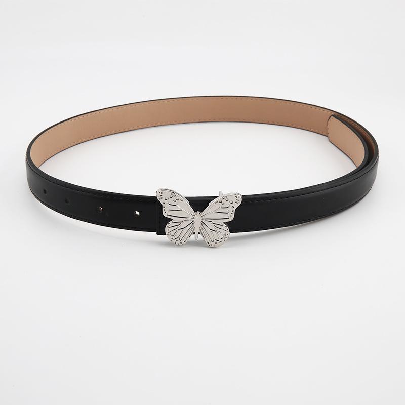 

And European Slimming American Style Belt With Metal Waistband Butterfly чорний