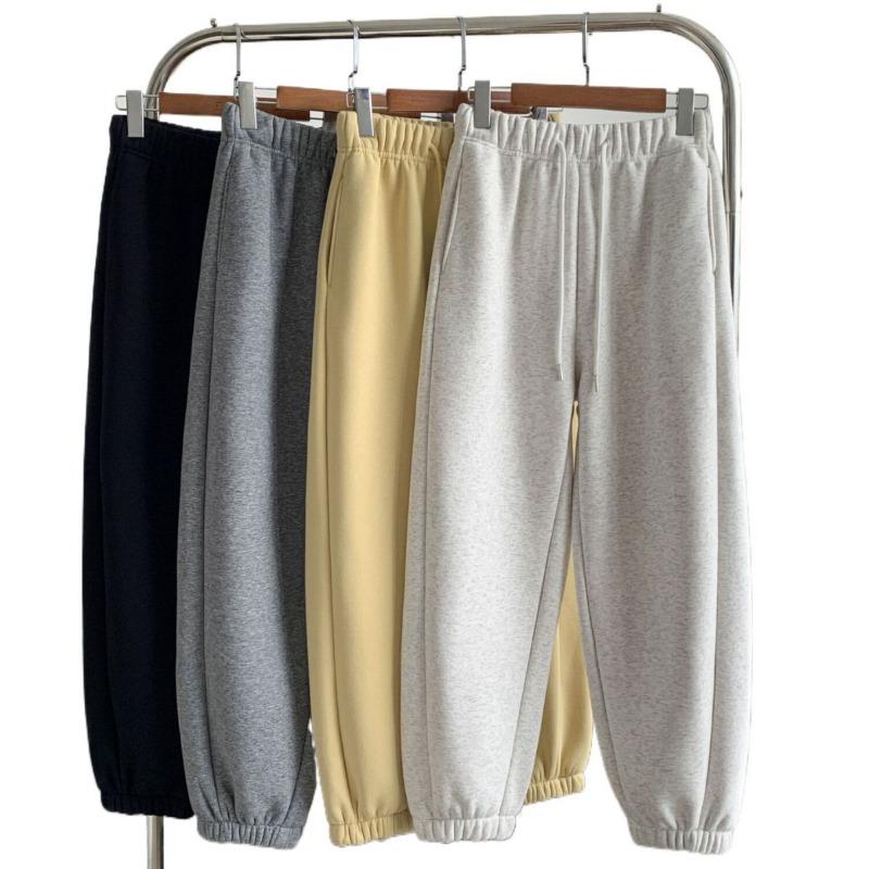 Winter Extra Thick Pants Men's and Women's Casual Leggings Sweatpants Loose Cotton Plus Ollie Velvet Straight Casual Sweatpants