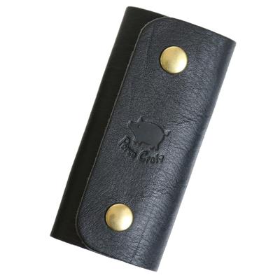 Porco Rosso Key Genuine Smart Key Case for Men and Cute Made In Japan with Tochigi Small Key Leather Key Black Case, Leather, Women, Brand, Leather,