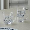 Blue Rose Glass Mug 250ml MADE IN JAPAN