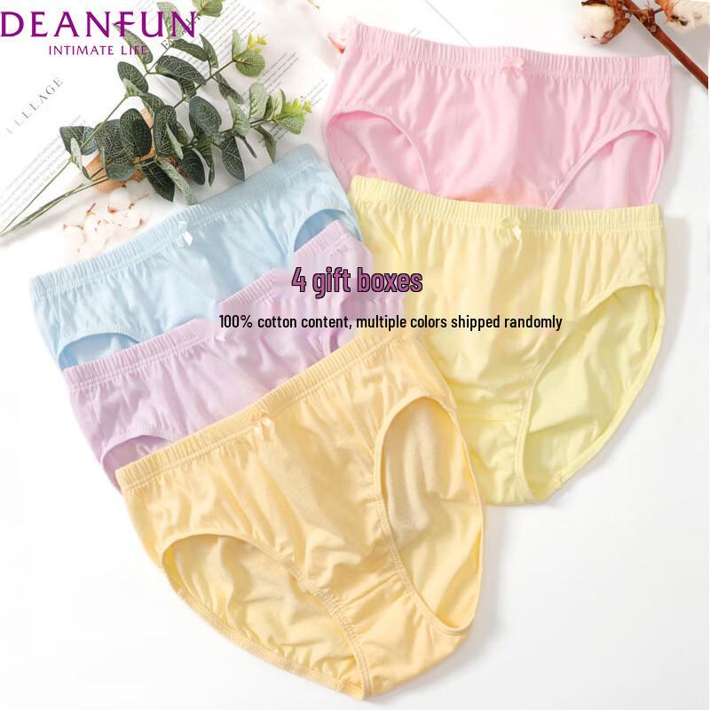 Deanfun Women s Cotton Seamless High-Waist Briefs 4-Pack