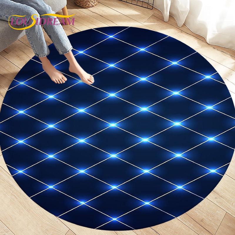 Tappeto per area illusione visiva geometrica astratta 3D Tappeto grande, rotondo per soggiorno, camera da letto, divano, decorazione, tappetino antiscivolo