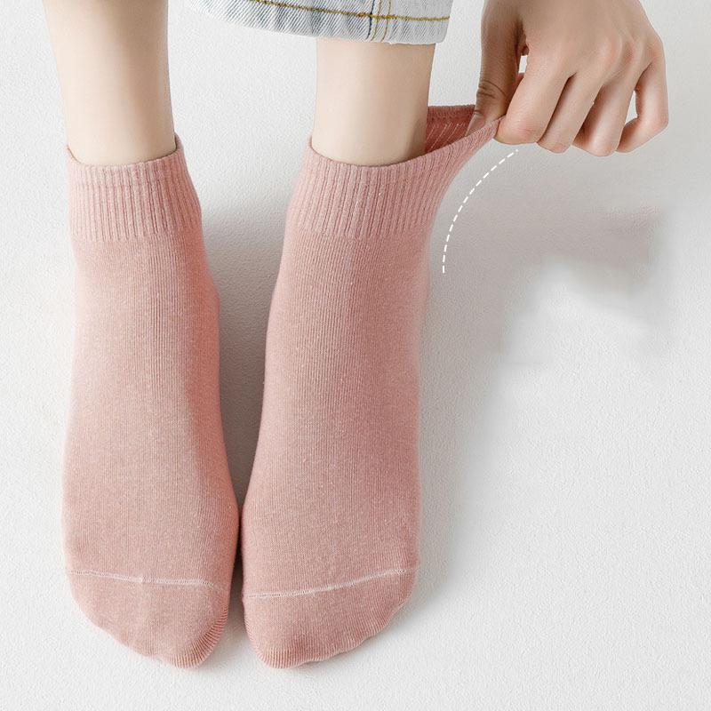 10 Paar Einfarbige Kurze Socken, Lässige Bequeme Allround-Niedriggeschnittene Socken, Damenstrümpfe & Strumpfwaren