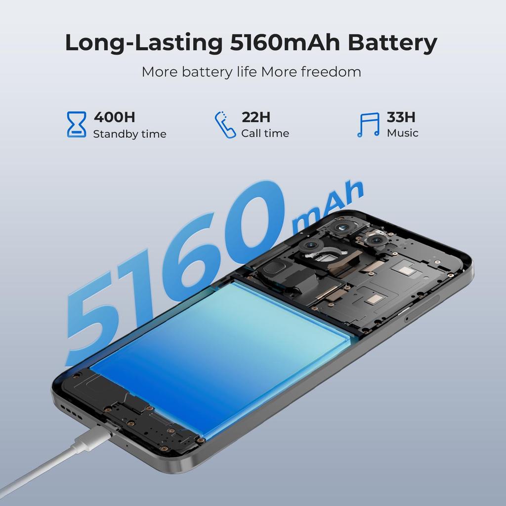 HOTWAV A17Pro Max, Smartphone, Telefono Cellulare Android 15, ARS8662, Schermo 6.75HD+, 4GB RAM 256GB ROM, Fotocamera 13MP, Batteria 5160mAh, 4G Dual SIM, WiFi 6