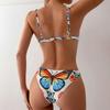 Damen Split Bikini Badeanzug Sport Badeanzug