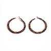 Retro Millennial Hong Kong Style Exaggerated Personality Geometric Leopard Print Earrings Fashion Temperament High Sense Earrings Women
