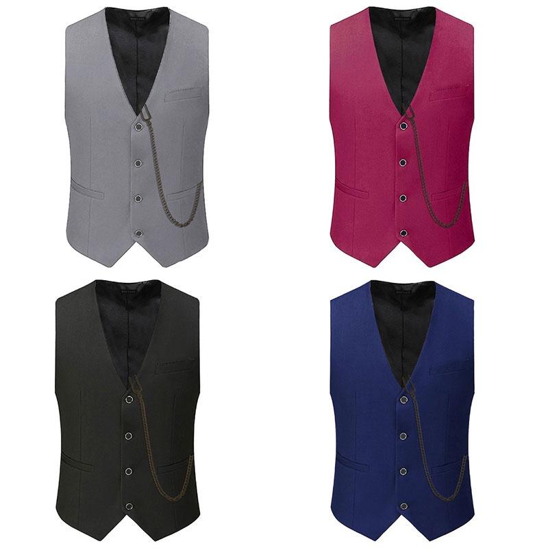 The Great Gatsby Waistcoat Slim Fitting Outfit Groomsman Outfit Breasted Single