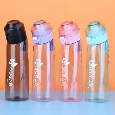 650ML Drinking Bottles with Straw Flavored Outdoor Sport Water Bottle Drink More Water Reusable Cup for Outdoor School Office