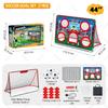 Kids Foldable Soccer Goal Set Portable Basketball Toy Indoor Outdoor Sports Gift Blue 2-in-1