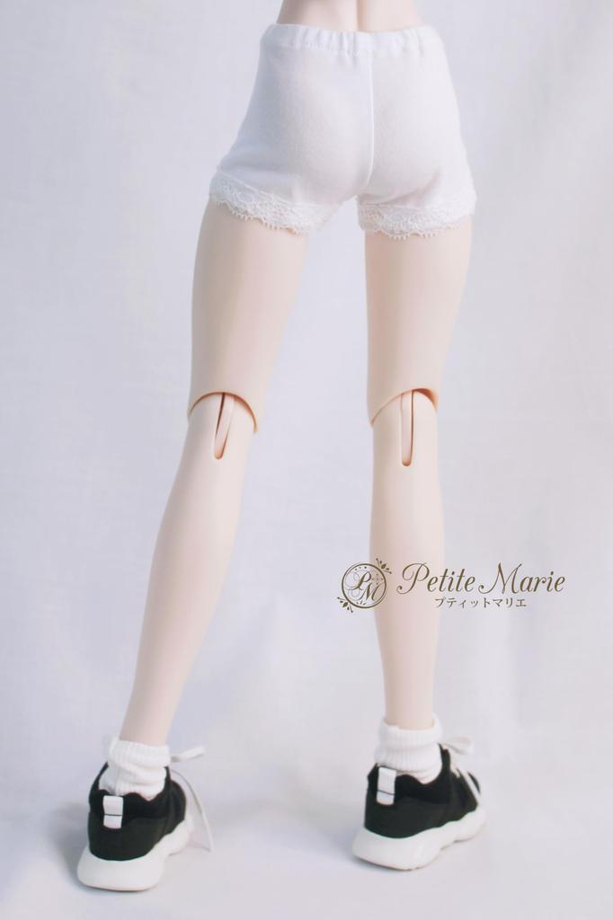 DD kompatible Länge Leggings mit Fitness Daily Casual 60cm BJD Puppenkleidung [Petite Marie] 1/3 1/4 Spitze, weiß, Gamaschen, Hosen, Hosen, Hosen, Puppe,