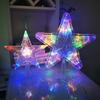 Christmas Tree Top Star LED Light Decoration Christmas Pendant Home Night Light Decor Xmas Gift Navidad 2023