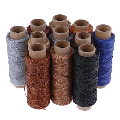 50M/Roll Leather Sewing Flat Waxed Thread Wax String Hand Stitching Craft 150D
