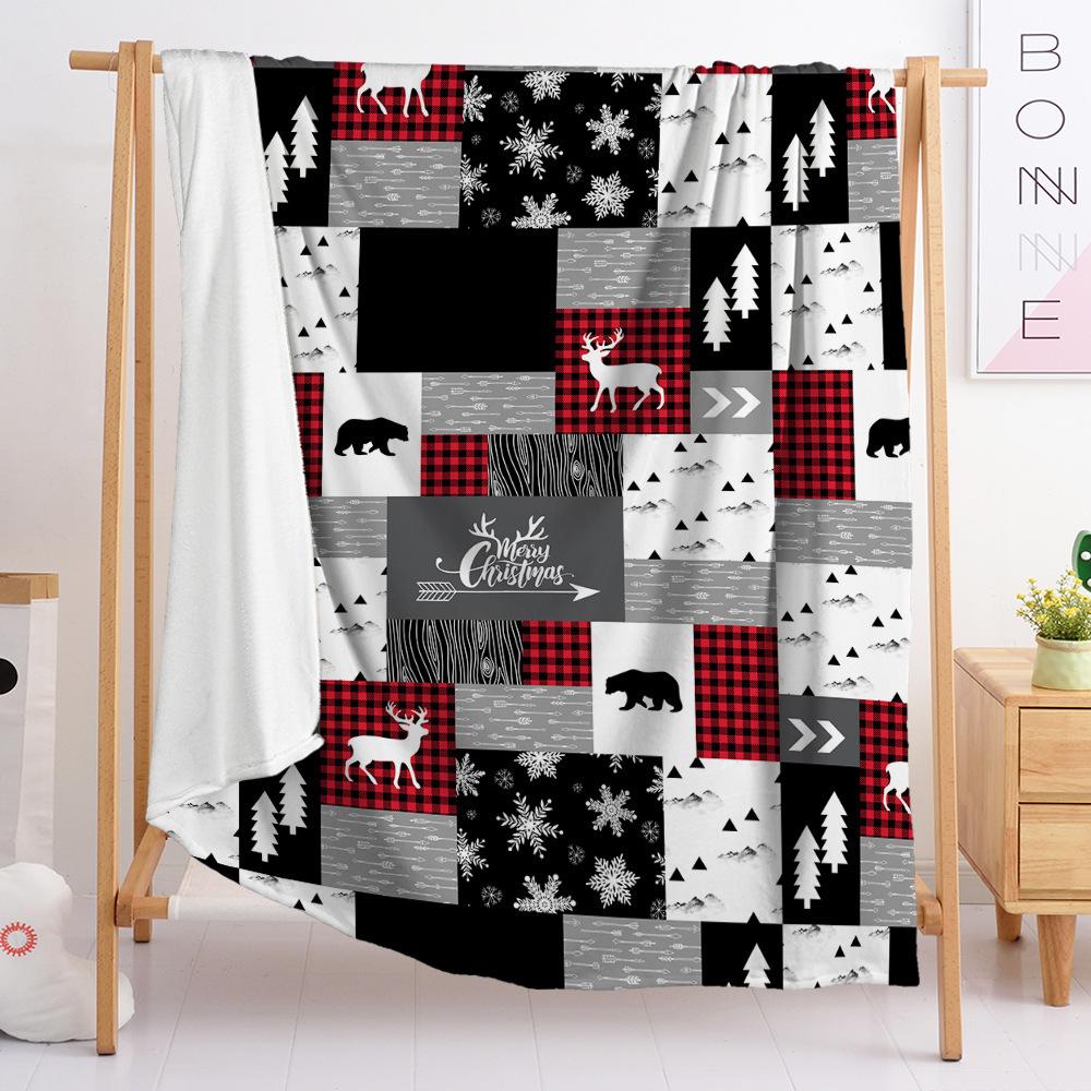 Digital Print Flannel Blanket Wish Christmas Blanket Flannel Blanket