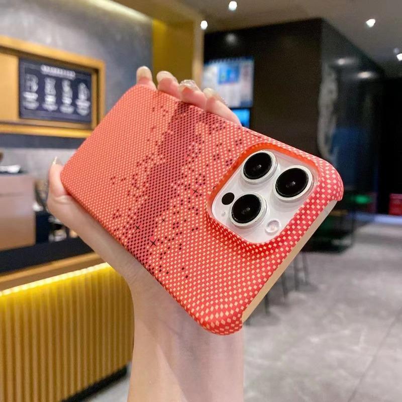 

Applicable To IPhone16proMax Mobile Phone Case Kevlar Texture Apple 15 Half Pack Anti Fall 14 Matte Protective Cover Q6376QQ-iPhone12proMax