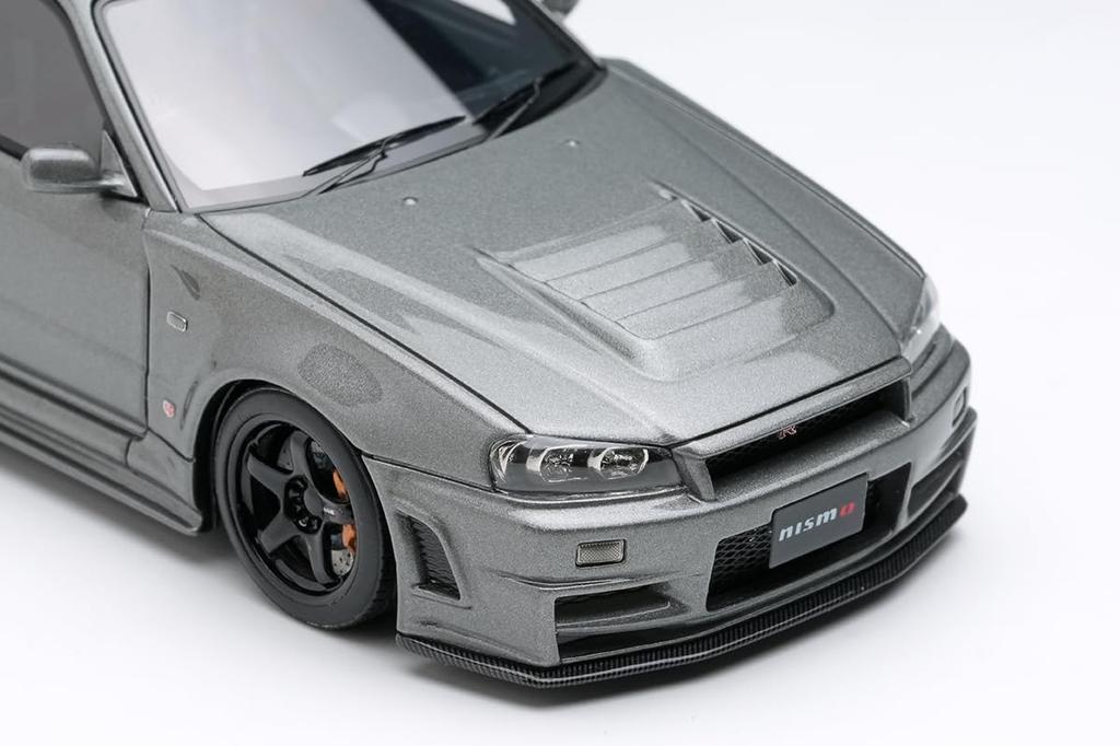 Makeup EIDOLON Nissan Skyline BNR34 CRS Dark Metal Gray 2022 Finished Model 1/43 GT-R (NISMO Version)