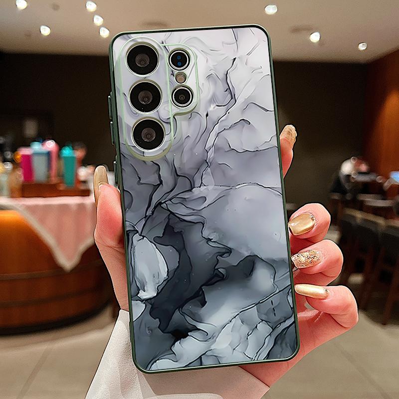 Magnetic Phone Case For Samsung Galaxy S25 S26 Ultra Edge S24 S23 FE A17 A56 A37 A16 A35 A55 A15 A36 A54 5G Marble Pattern Cover