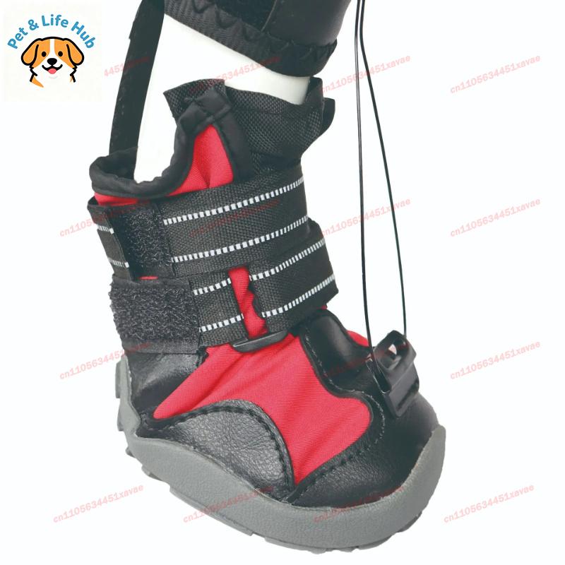 Hundeschuhe Schutz Welpenstiefel Verletzter Hund Gelenkfixierung Schmutzabweisend Anti-Drop Verschleißfest Harte Sohle Atmungsaktiv Fuß