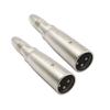Voluty Tek XLR To 1/4" 3-Pin XLR Male Adapter To 6.35mm Female Adapter Compatible with Microphones, Stereos, and Mixers (2pcs)