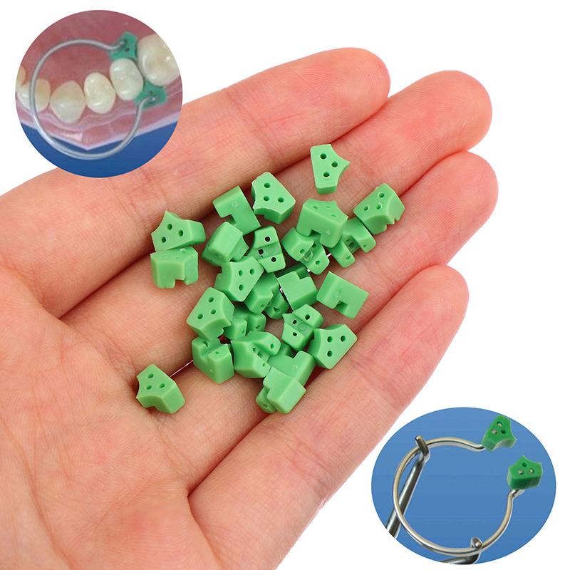 40Pcs Dental Add-On Wedges For Teeth Filling Use Rubber Silicone Sectional Contoured Dentistry Restoration Materials